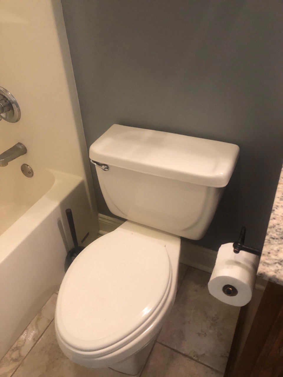 freshly cleaned toilet